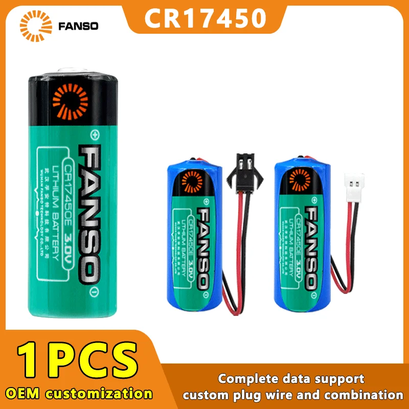 FANSO 1PCS CR17450 cr17450e Intelligent Water Meter PLC Industrial Control Equipment Flowmeter 3V 2200mAh Lithium Battery Pack