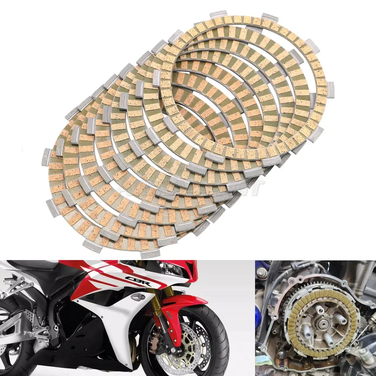 For HONDA CBR600 CBR600RR F5 F2 F3 F4 CBR900RR CBR954 919 CBR919 CBR600FR Paper-Based Engine Carbon Clutch Friction Plates Kit