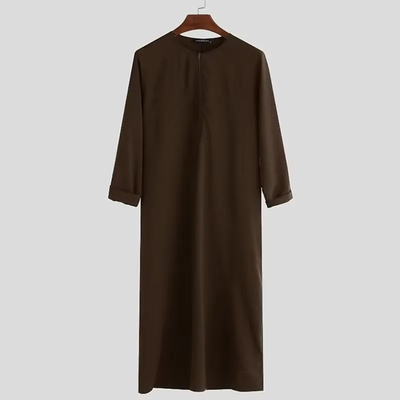 Jubba Thobe For Man Islamic Muslim Clothing Fashion Moroccan Saudi Arabic Dubai Oman Adult Long Sleeve Plus Size Casual Kaftan