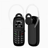 L8Star BM70 Mini Mobile Phone-Compatible Cell Wireless Headset Cell Phone Dialer Gtstar BM70 GSM Black