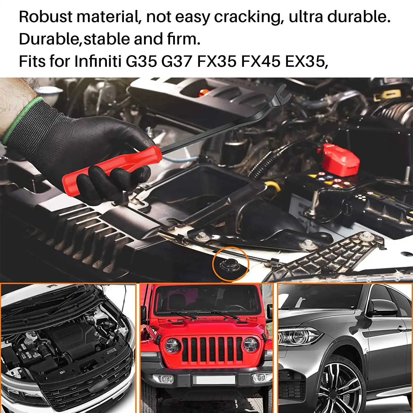 AEE5-Engine Under Cover Splash Shield Guard Body Bolts Bumper Fender Liner Push Retainer Fastener Rivet Clips Extruded U-Nuts Fo