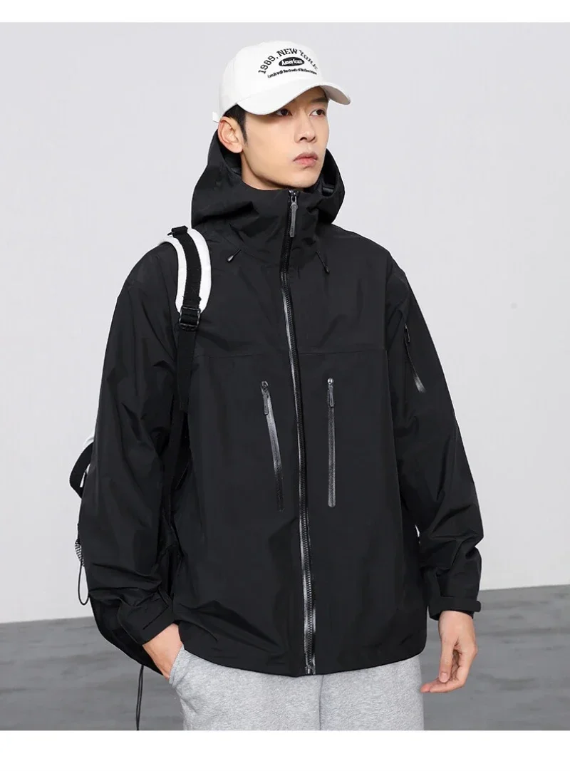ARC SV Embroidery Bird Logo Three Layer Mens Womens Camping Coat Outdoor Waterproof Windbreaker Hiking Ski Jackets Unisex