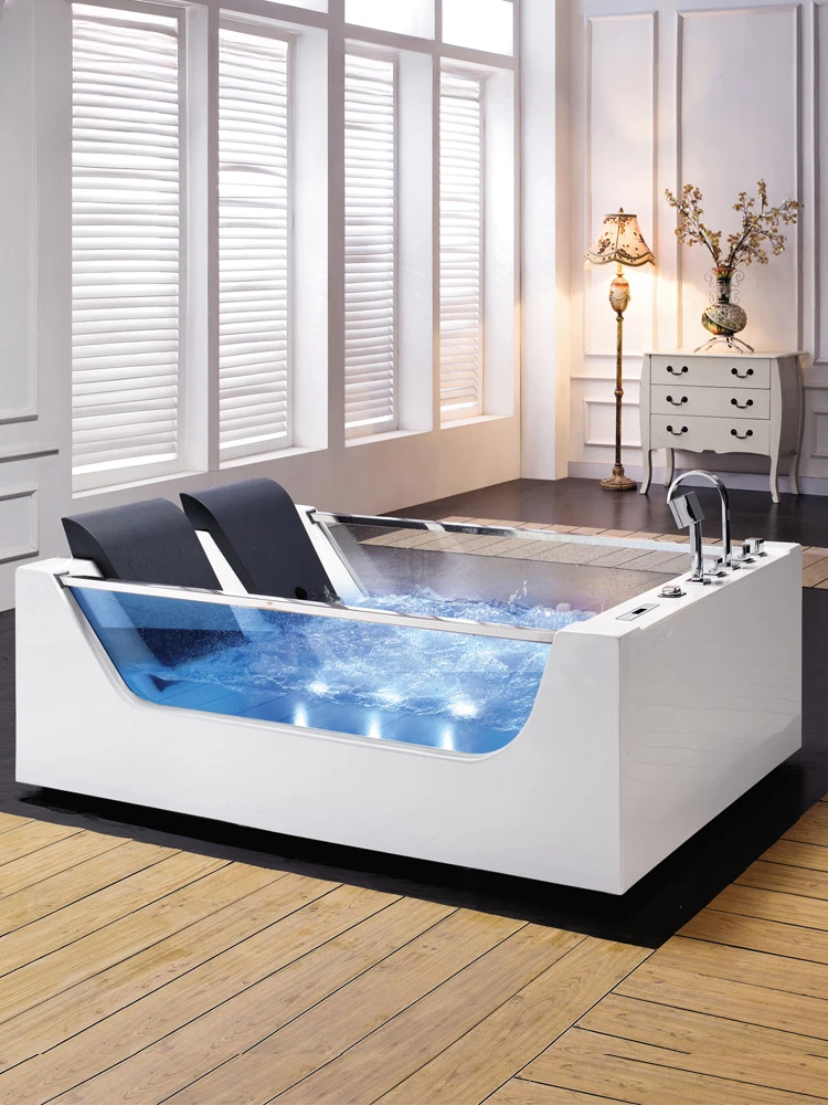 Dual Bath Home Constant Temperature Heating Adult Surfing Massage Bathtub Couple Intelligence