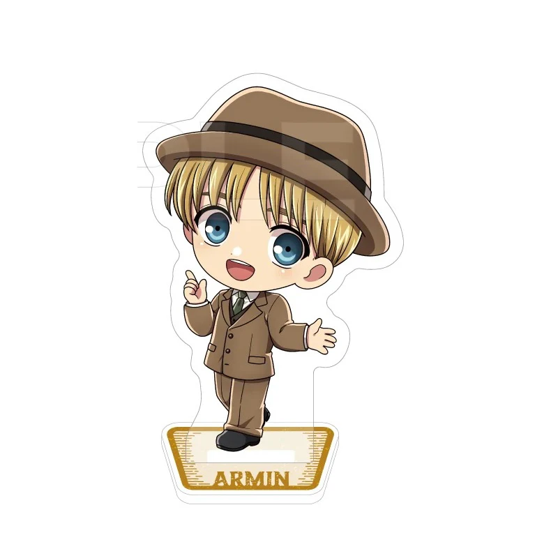 10cm Anime Attack on Titan Acrylic Stand Figure Desktop Decoration Collectible Ornament Cartoon Character Model Gift Keychain