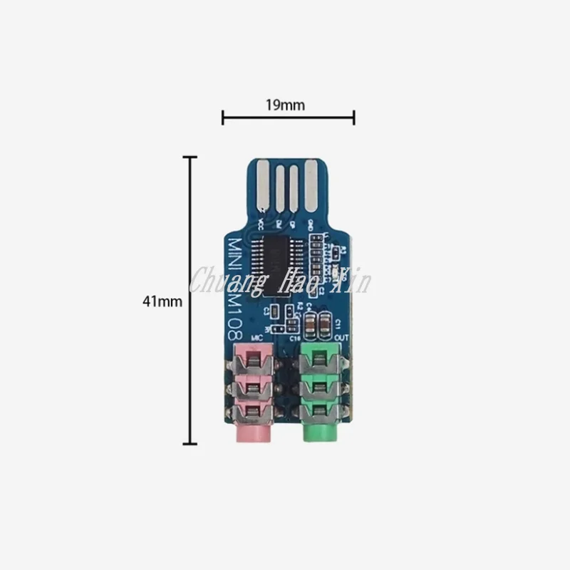 1pcs USB sound card without driver, computer external sound card module, laptop sound card CM108 USB sound card chip