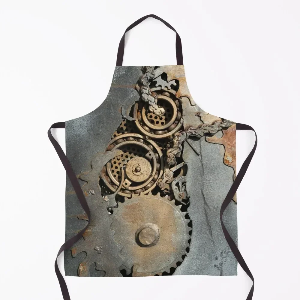 

Steampunk Gears Apron For Hairdresser Things For The Kitchen with personal logo Men'ss Apron