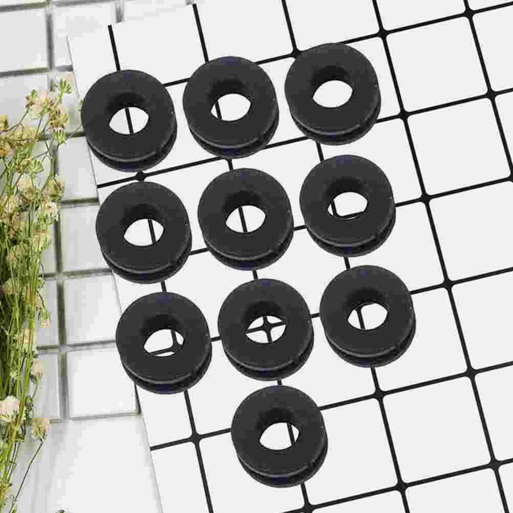 10PCS Motorcycle Buffer Sets Electric Car Absorption Rubber Ring Rear Damping Buffer Apron Black motorbike rubber gasket