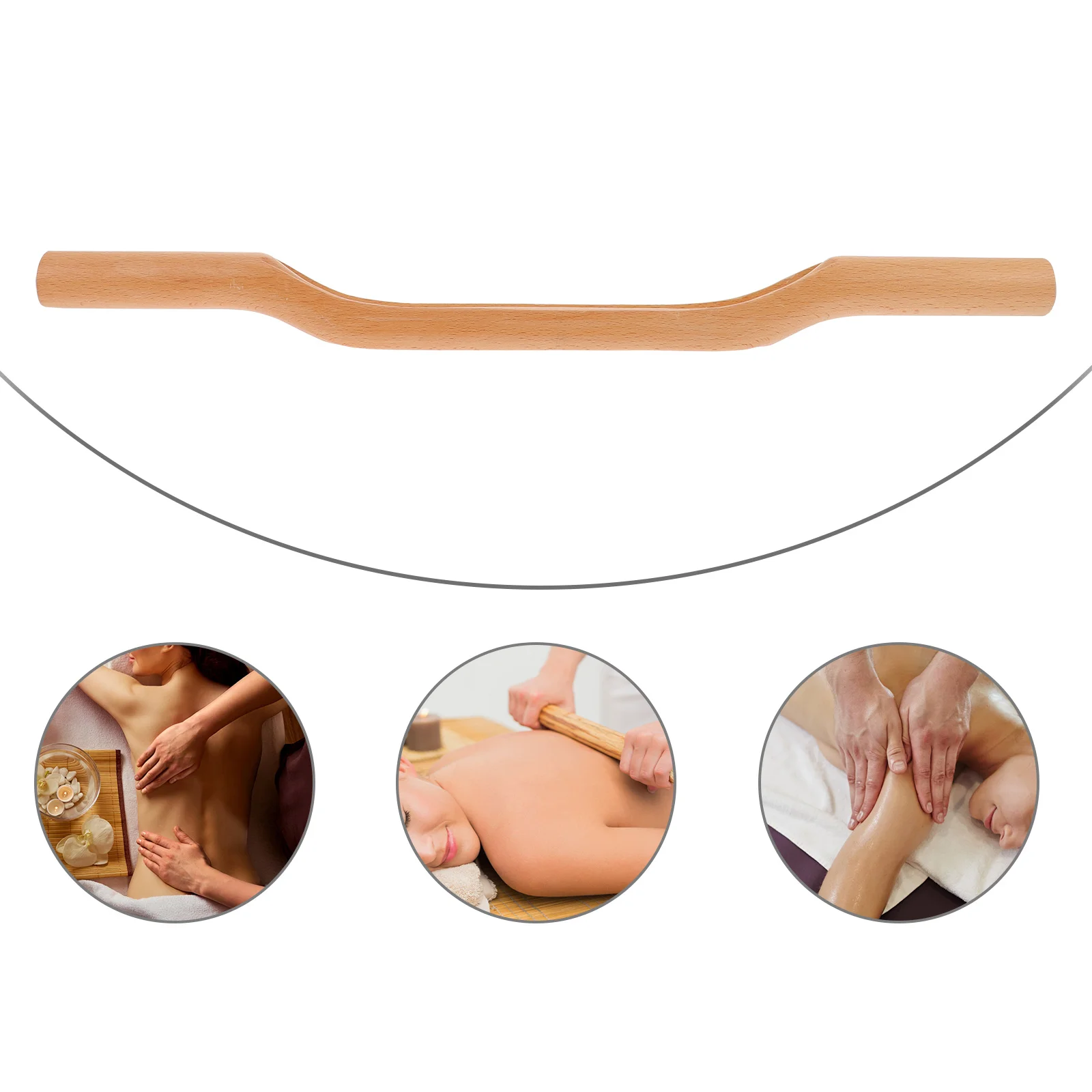 

Wooden Massage Tool Body Scraping Rod Solid Wood Rolling Bar Lymphatic Back Massager Acupoint Relief