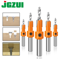 8mm Shank HSS Woodworking Countersink Router Bit Set Screw Extractor Remon Demolition for Wood Milling Cutter