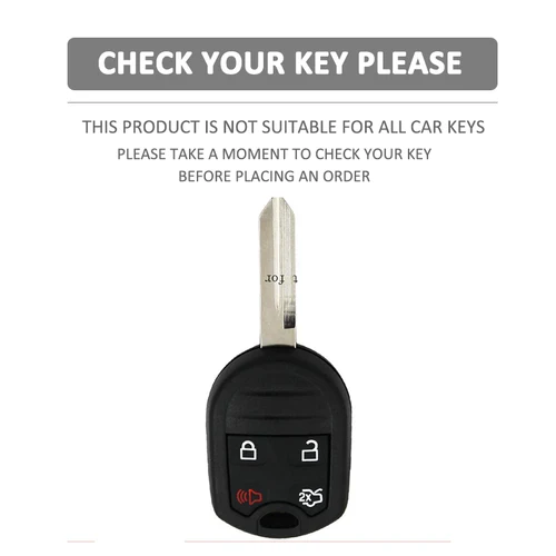 Imagen 2 del producto Funda protectora de silicona para llave de coche, 4 botones, para Ford Mustang Explor Edge Super E150 E250 E350 E450 Duty Windstar Ranger