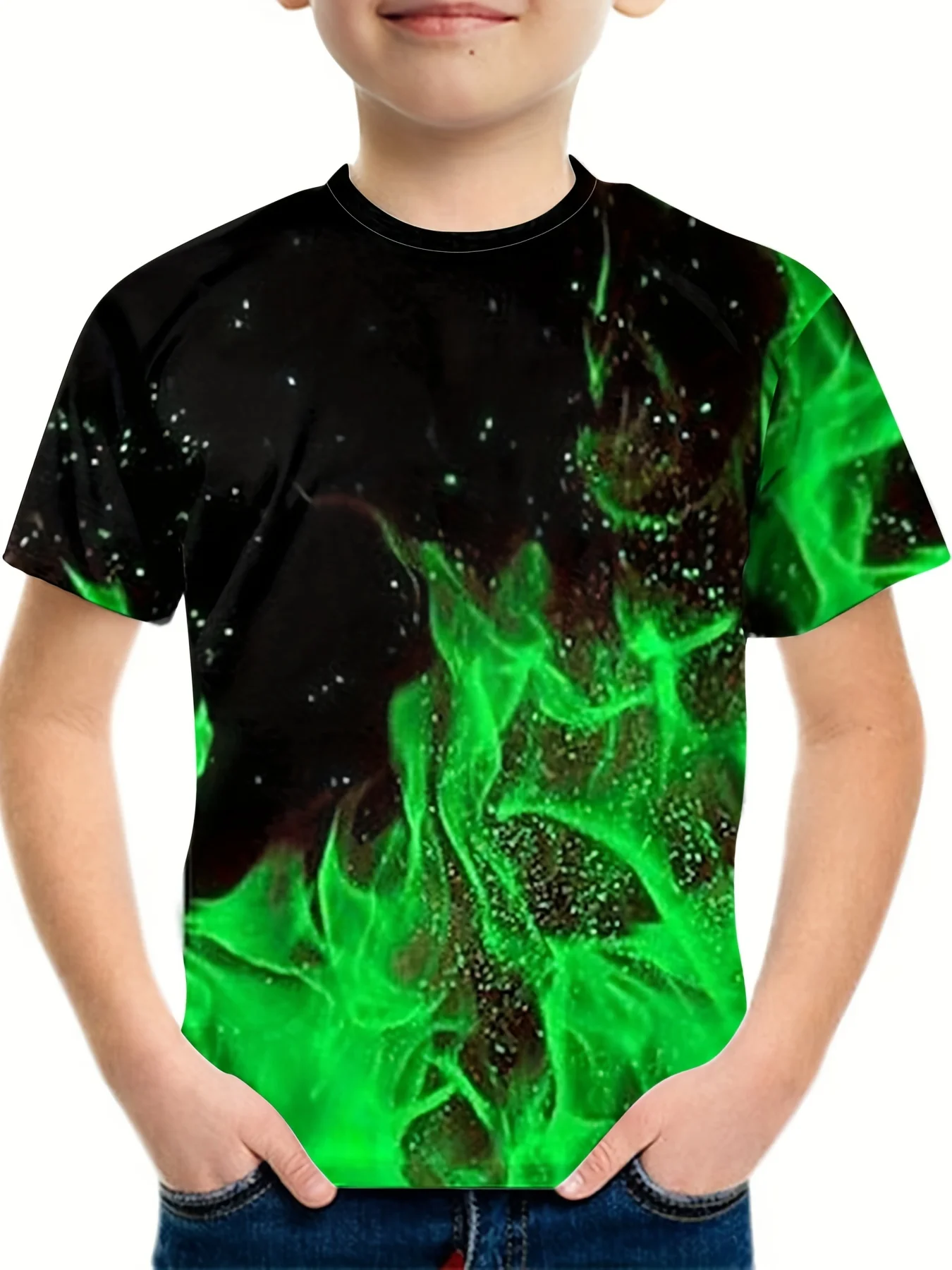 Flamme Drachen T-Shirt Jungen Mädchen Kleidung lustige Feuer Drachen T-Shirts Teen Tops Kinder T-Shirts Sommer Junge T-Shirt Kinder kleidung