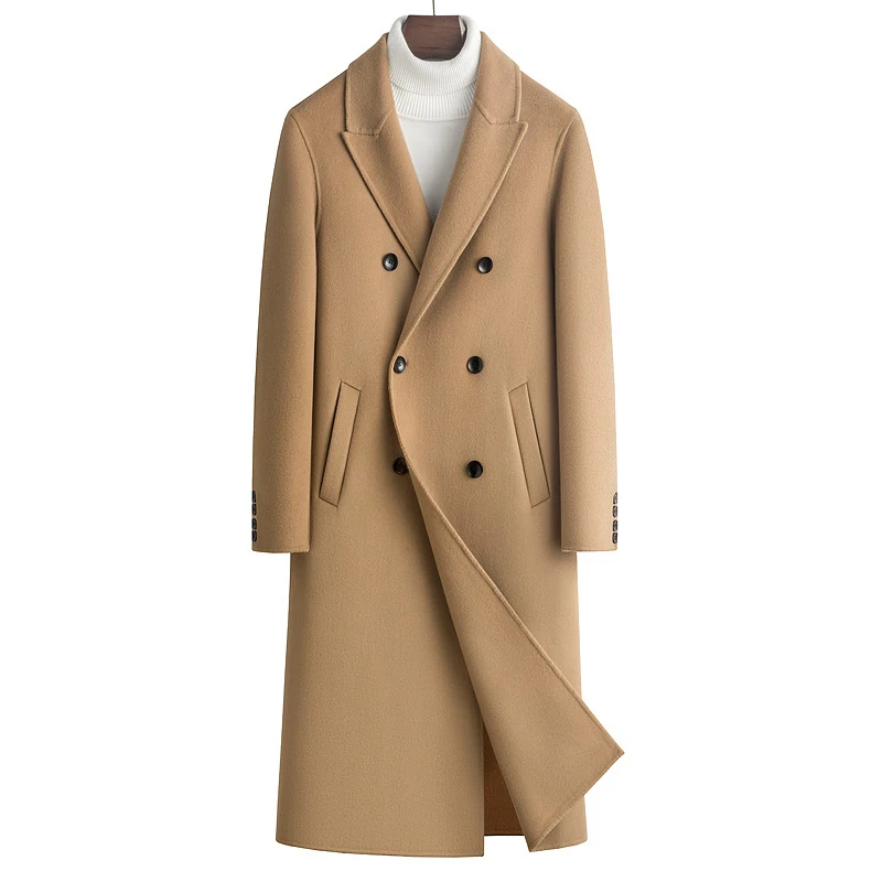 Winter New Men's Fashion Versatile Coat Long Korean Thickened Coat