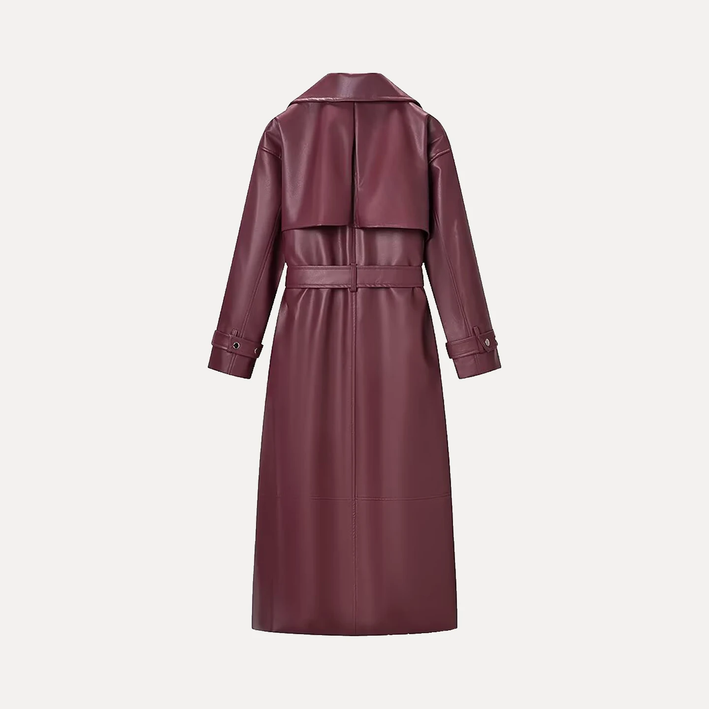2025年冬新作 レディース ファッション ロングコート ベルト付き 多用途 通勤 アウター エレガント レディース 高級レザー ジャケット