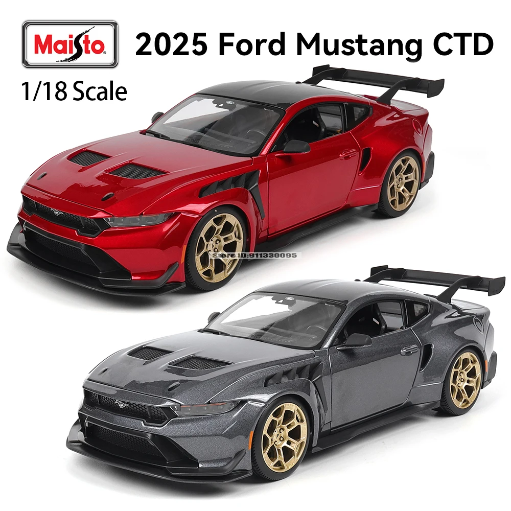 

Maisto 1:18 2025 Ford Mustang CTD Alloy Car Model Static Die Casting Model Collection Gift Toy Gift Black base