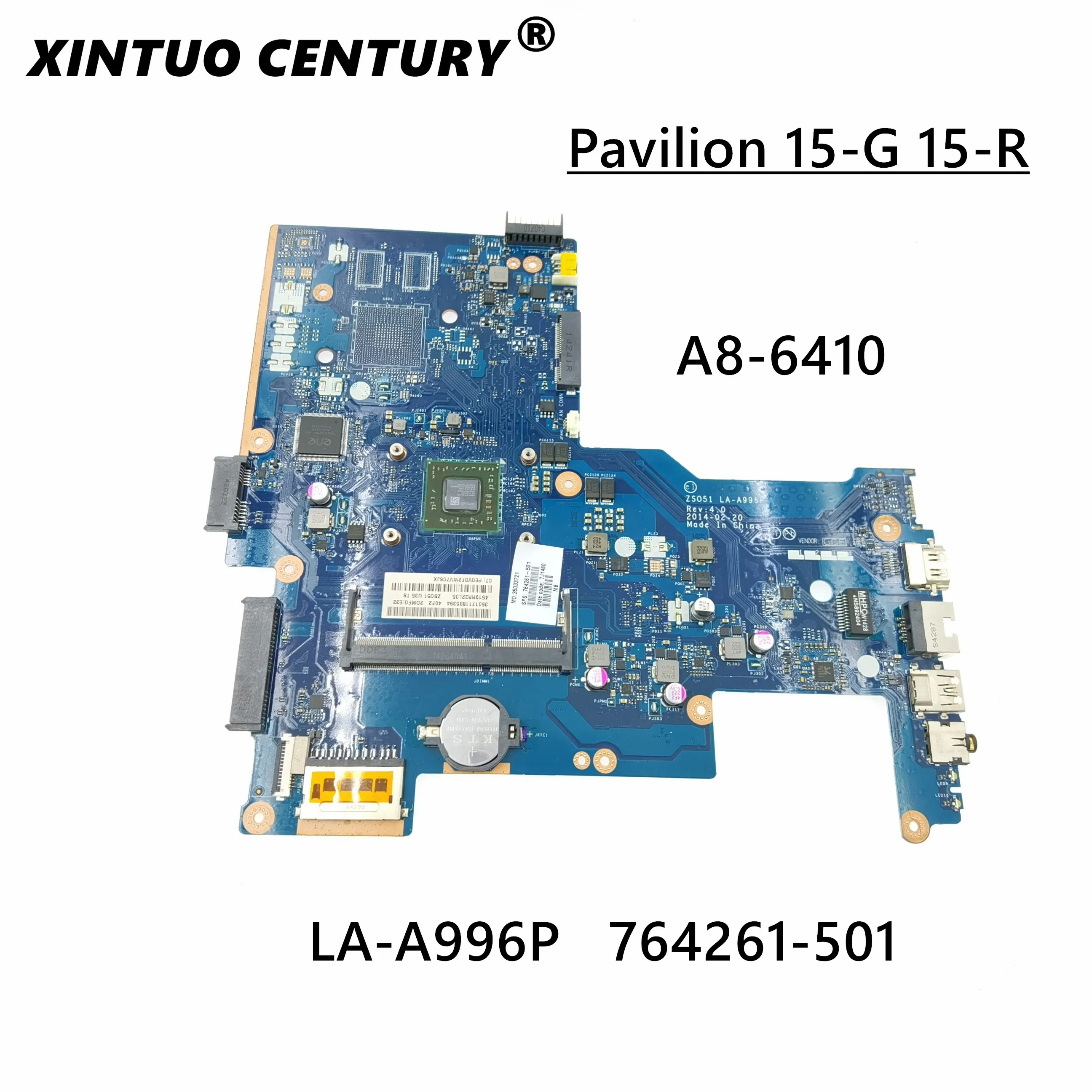 

For HP pavilion 15-G 15-R notebook motherboard 764261-001 764261-501 ZSO51 LA-A996P with A8-6410 100% fully Tested