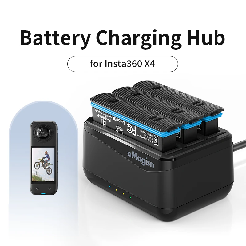 Chargeur portable pour batterie Insta360, boîte de charge rapide, accessoires de charge