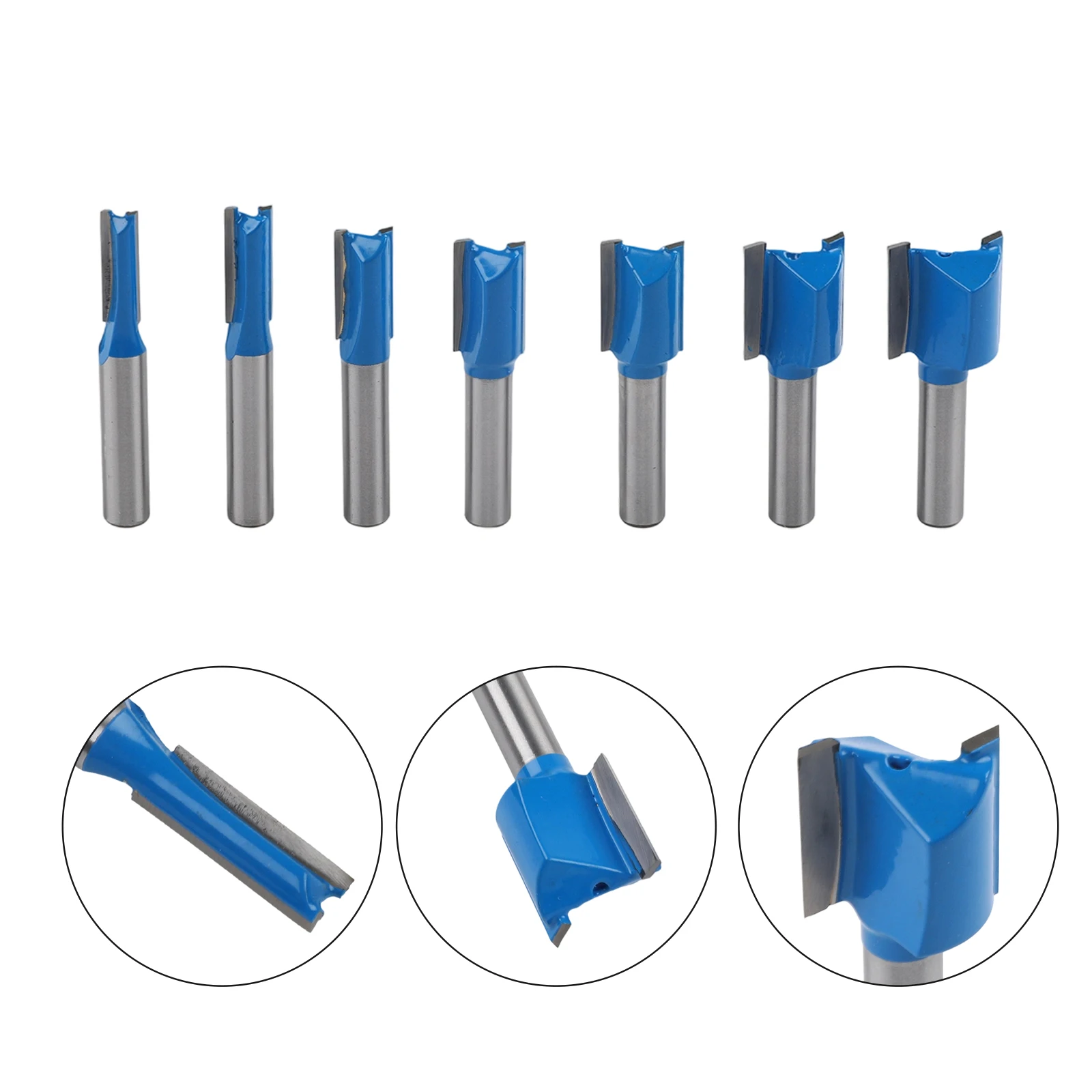 

7pcs 6-20mm Router Bit Set 8mm Shank Round Handle Carpenter Milling Cutter For Woodworking Tools Accessories