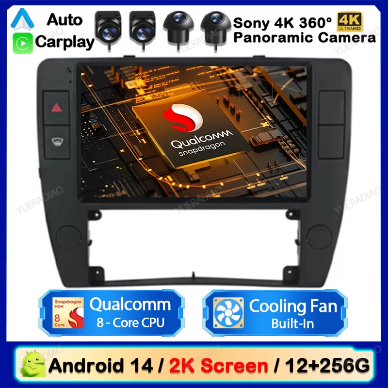 

Android 14 Car Radio For Volkswagen Passat B5 2000 - 2005 Head Unit Multimedia Stereo Video Player NAVI GPS 4G LTE 5G WIFI QLED