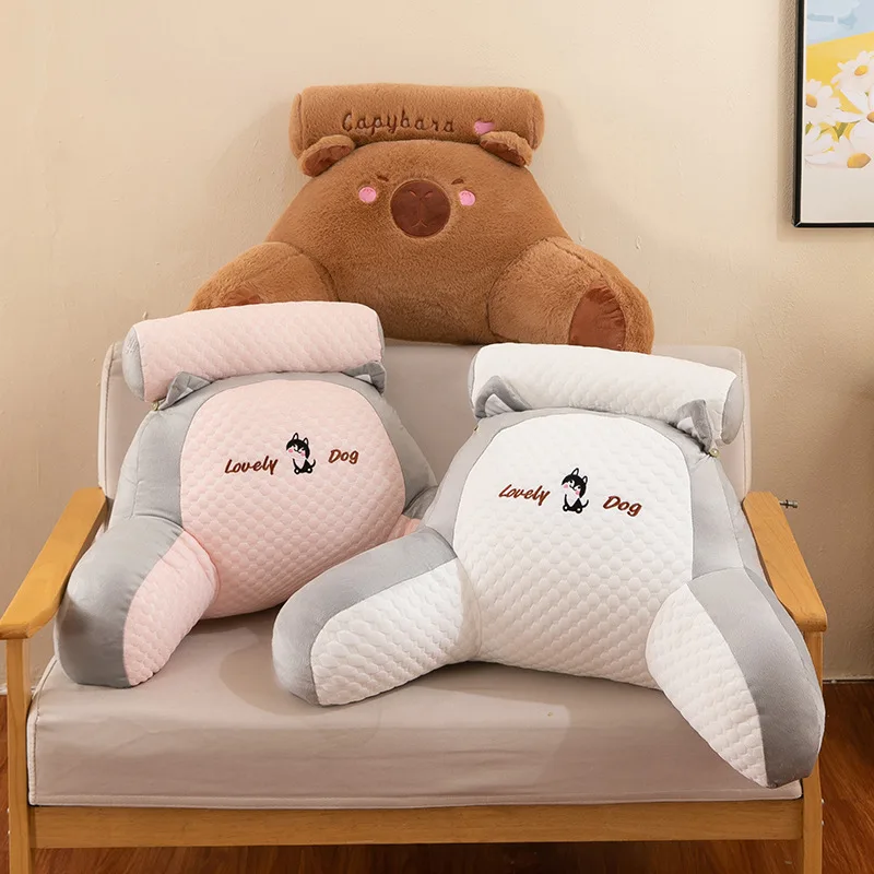 

Kawaii Capybara Plush Pillow Cartoon Soft Stuffed Cute Large Backrest Cushion Lumbar Support Pillow Reading Pillow Soft Cushion