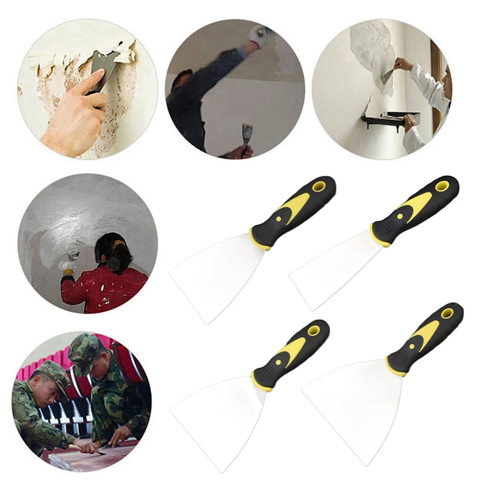 For Plaster For Putty Construction Tools Putty Scraper Home Improvement Repair Cracks Long-time Use 4 Different Sizes
