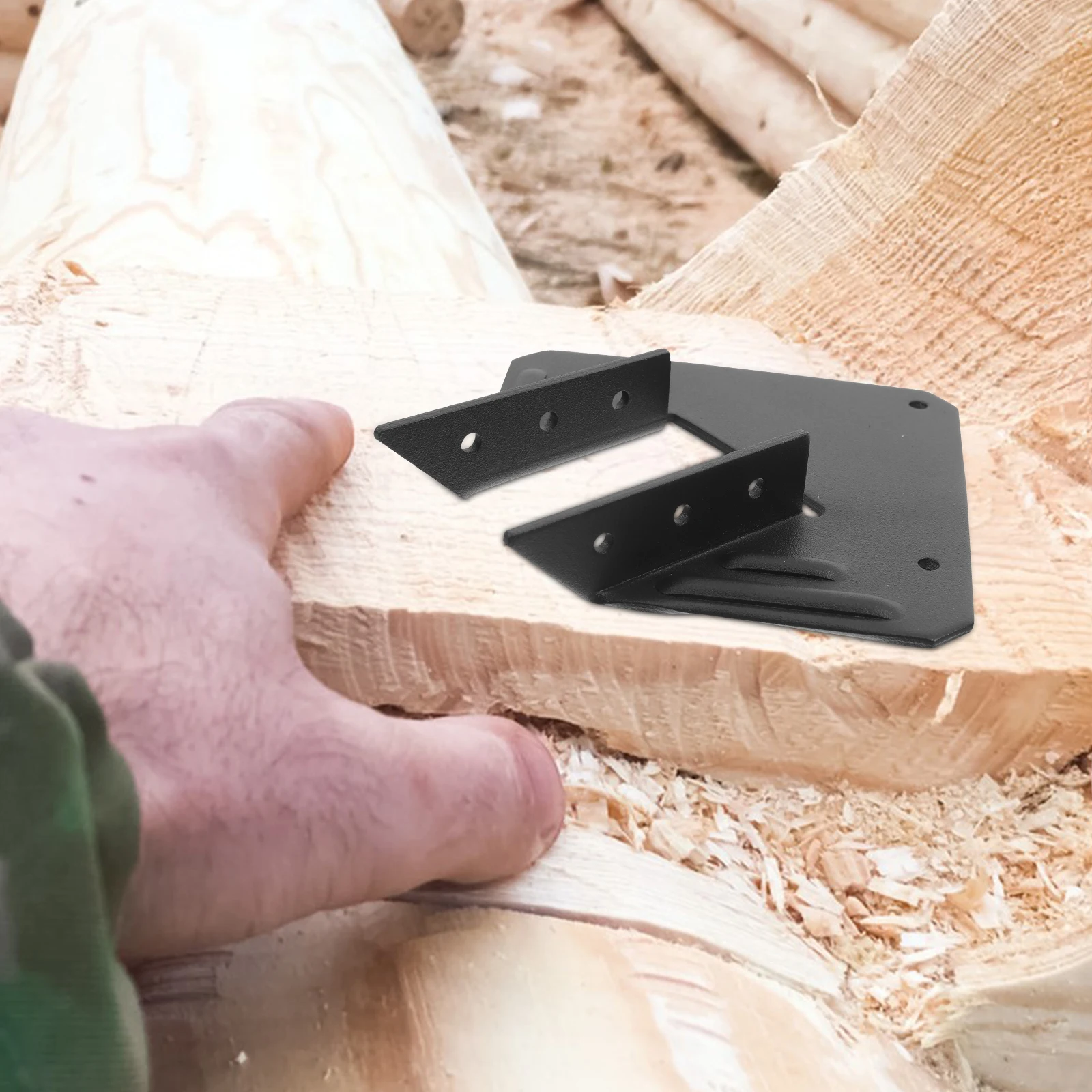 

4pcs Heavy Duty Corner Joint Metal Angle Connectors Wood Posts Pergola Canopy Structures Weather Resistant for Decking