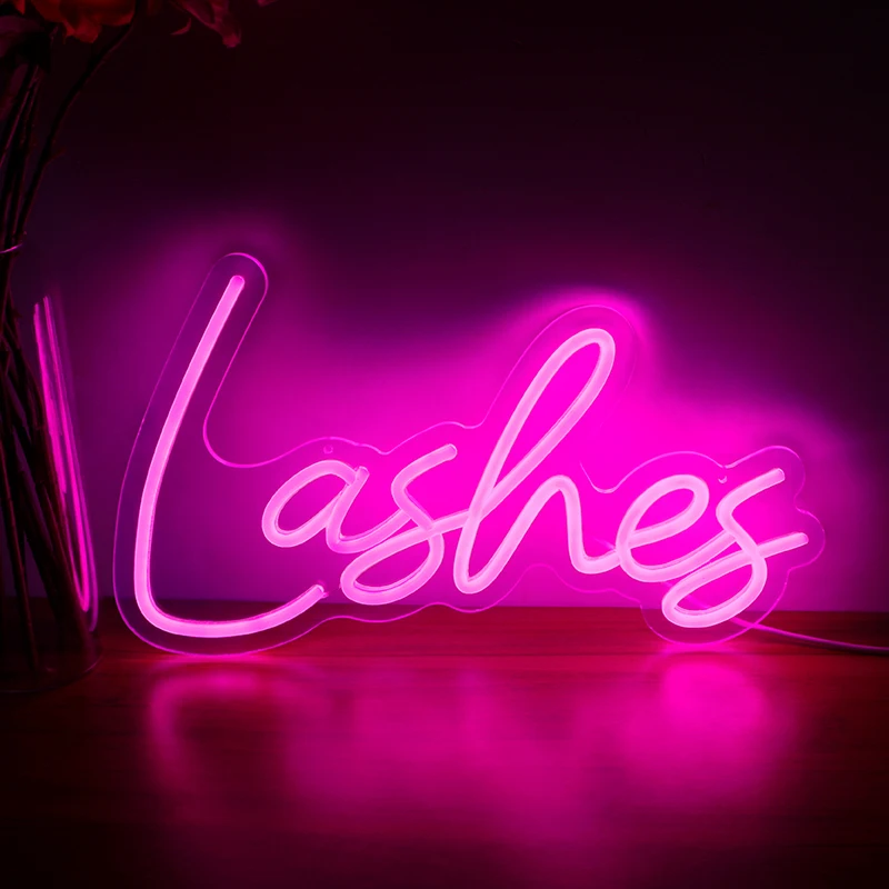 

Lashes LED Neon Sign Lights Lash Room Decoration Wall Art Neon Light Beauty Salon Decor Sign Business Signboard Neon Led Lights