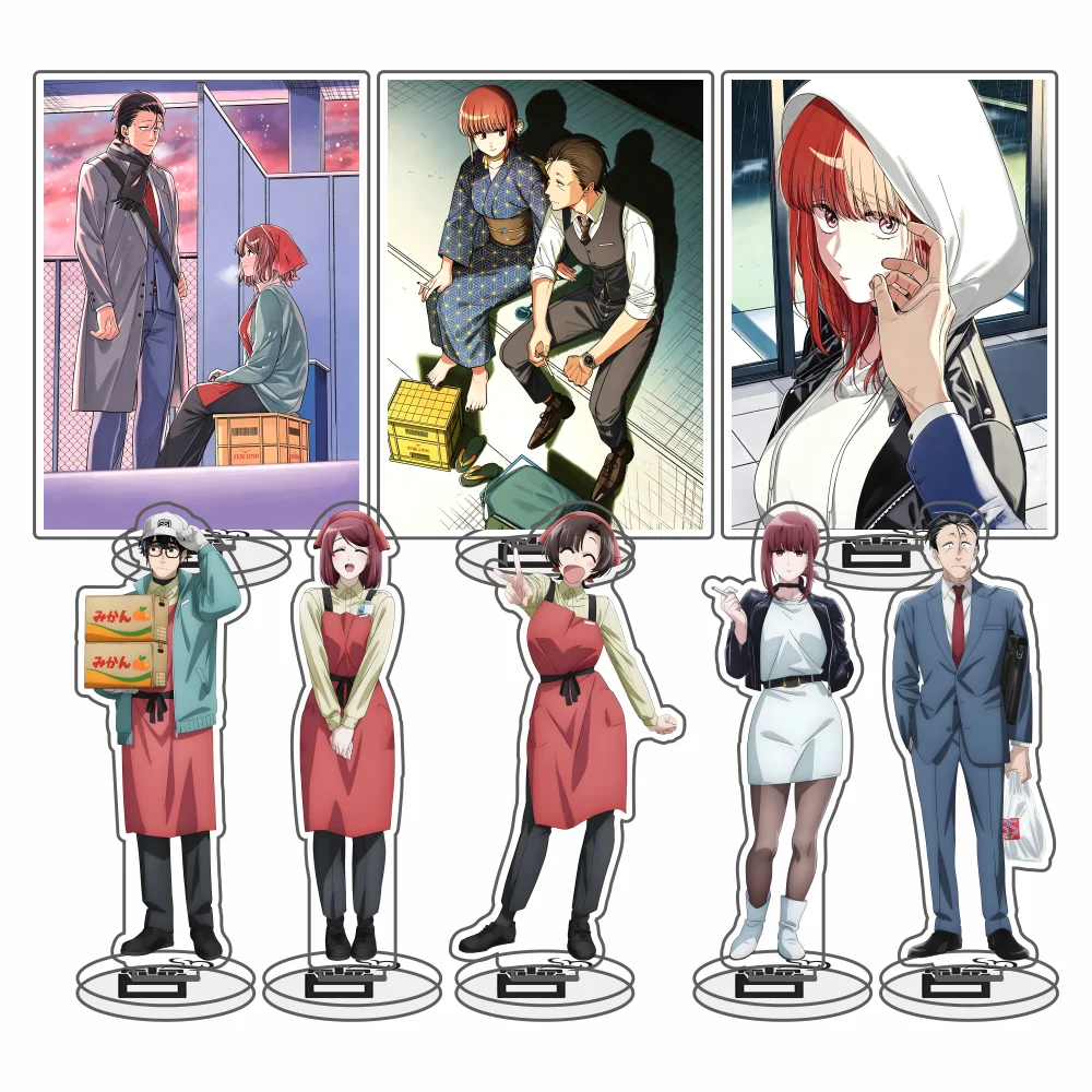 New Anime Smoking Behind the Supermarket with You Acrylic 15cm Characters cute Keychain Standing signboard Sasaki Tayama