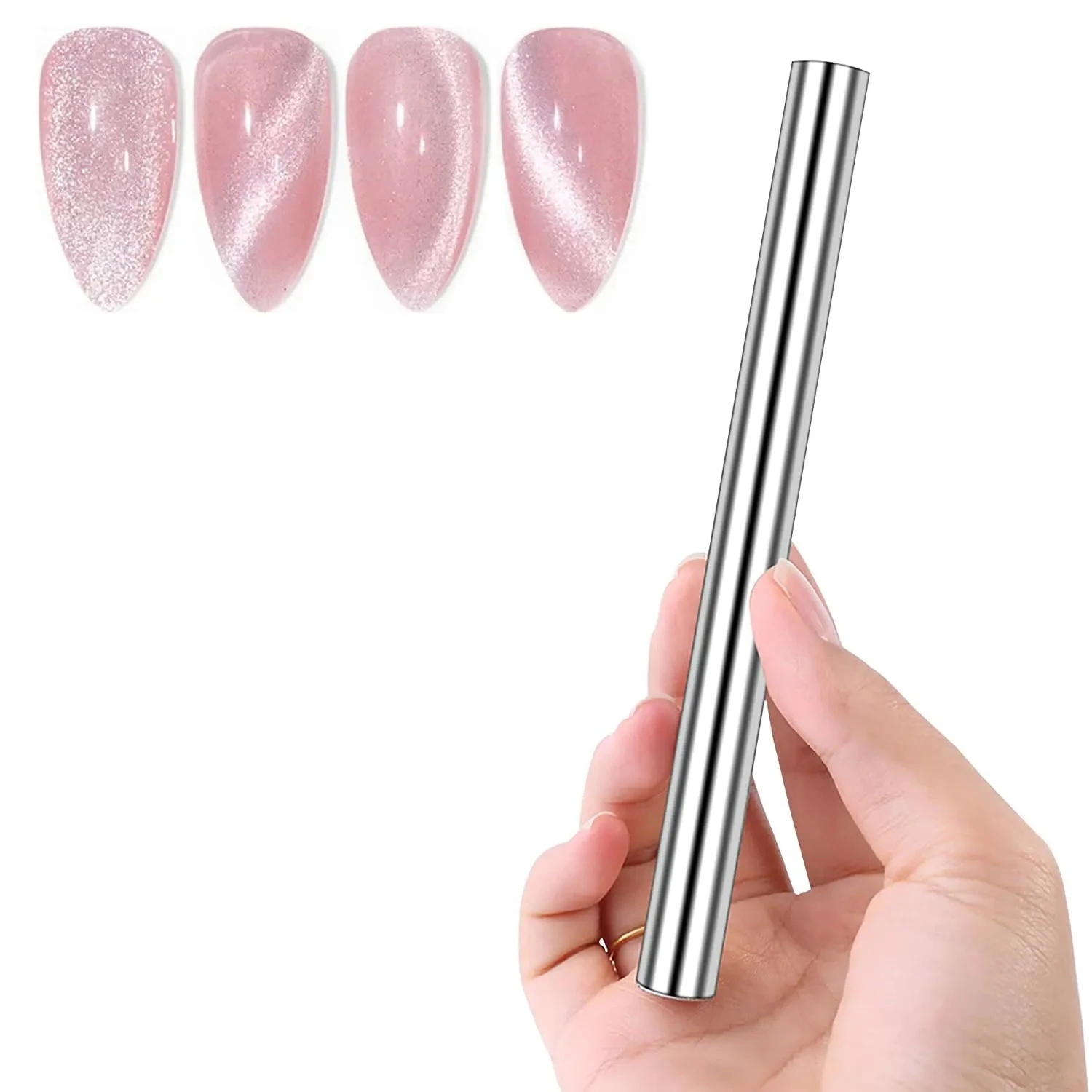 Cat Eye Nail Magnetic Stick Cylindrical Magnet for Cat Eye UV Gel Polish Snowlight Glitter Effect Tools Manicure Design Tool
