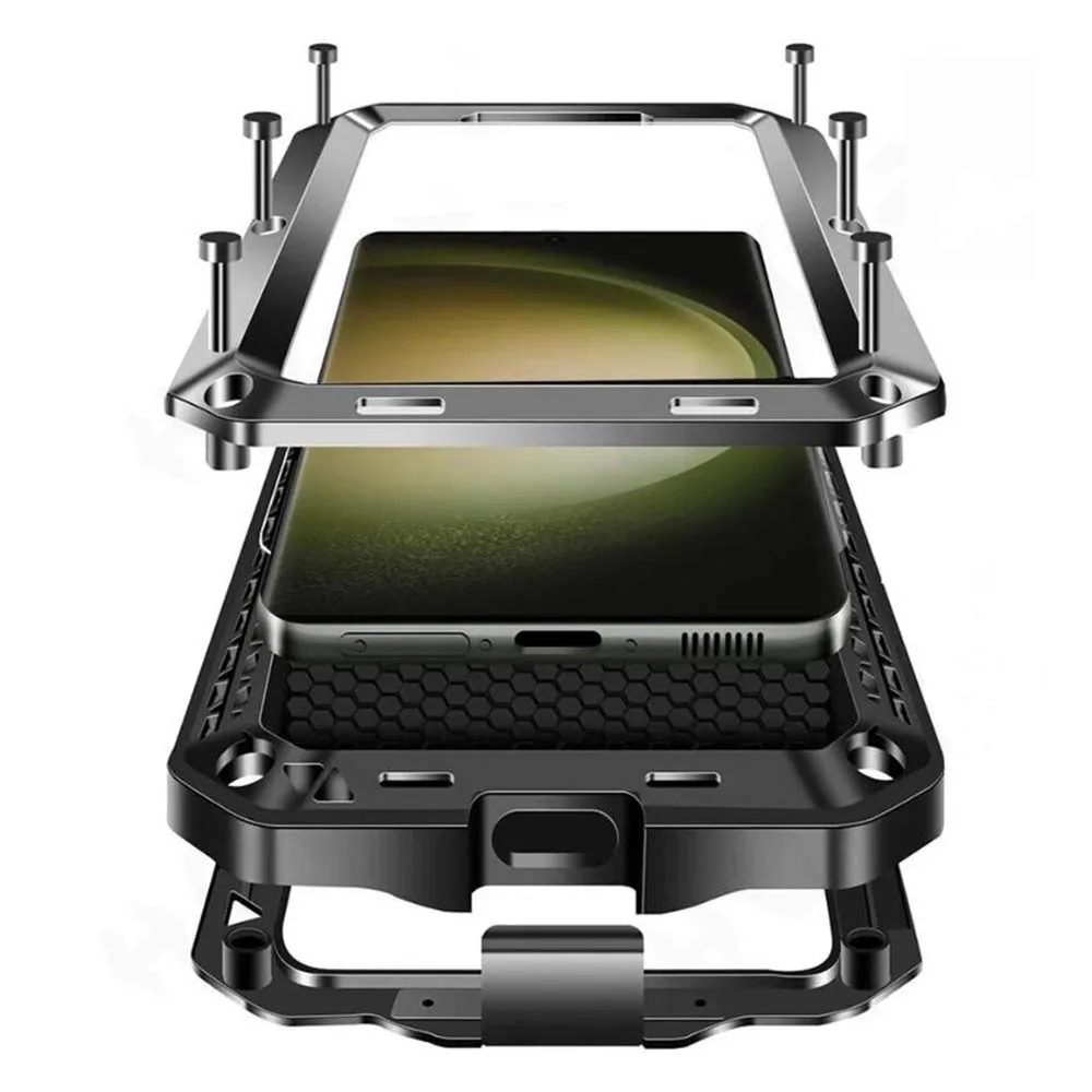 

Luxury Aluminum Case for Samsung S25 S24 S23 S22 S21 S20 Ultra Note 20 S10 Plus Rugged Metal Armor Heavy Duty Shockproof Cover