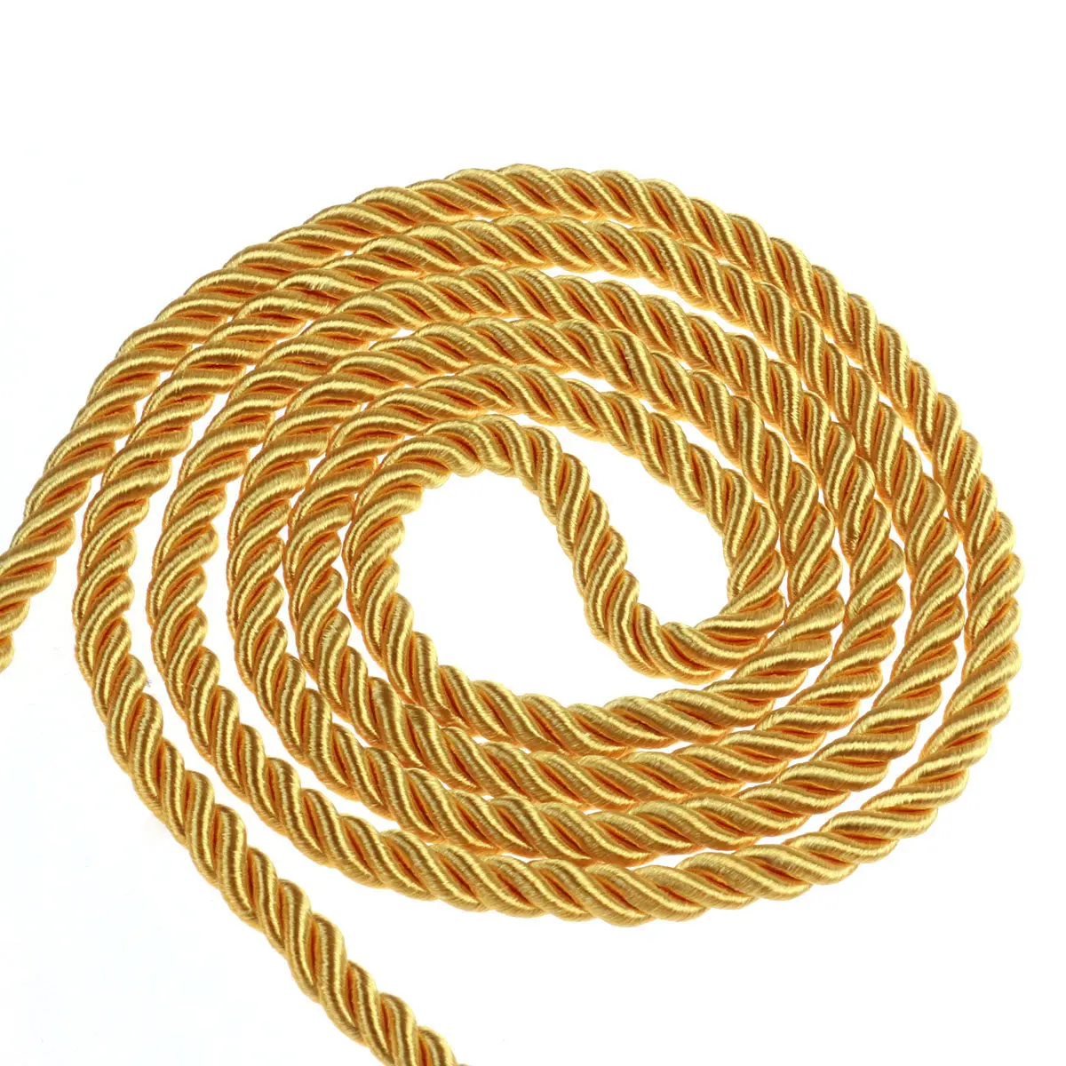 Yellow Cord Solid Color Braided Rayon Graduation Cords Length Between Tassels Graduation Cords Cord