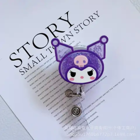 Sanrio Hello Kitty Kuromi Infällbar Namnskyltsrulle Kawaii Cinnamoroll Sjuksköterska Läkare Korthållare Kontor Sjukhus Namnkortstillbehör 8 best sales kawaii kanelbulle - №4