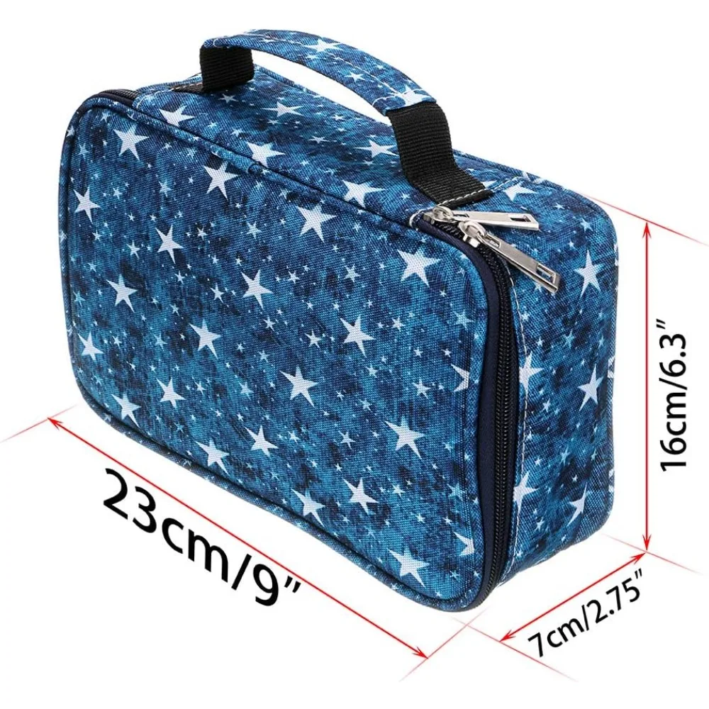 BTSKY ซิปปากกาดินสอพร้อมรูปแบบ-เครื่องเขียนอเนกประสงค์กระเป๋าดินสอ 36 ช่องยืดขนาดใหญ่สำหรับดินสอสี 72 สี