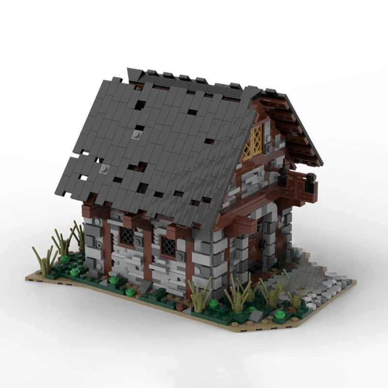 مكعبات بناء MOC مجموعة تمثال نموذج قلعة القرون الوسطى مكونة من 1846 قطعة - مجموعة ألعاب التجميع الإبداعية كهدية للعطلات مناسبة لـ