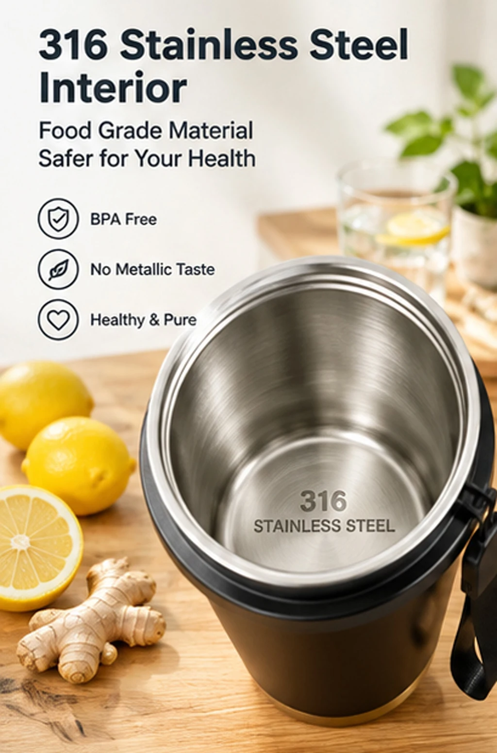 550ML Stainless Steel Coffee Cup Thermo Bottle Car Thermal Cup For BYD Atto 3 Tang F3 E6 Yuan Plus Song Max F0 Qin G3 I3 Han