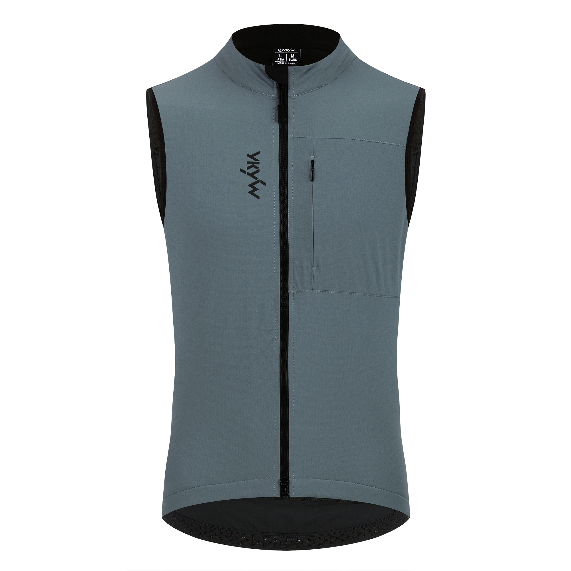 YKYWBIKE Herren Radsport Gel-Isolierte Thermofleece Fahrrad-Windjacke Ärmellose Fahrradweste Winddicht Wasserdicht für Radfahren – Detail 22