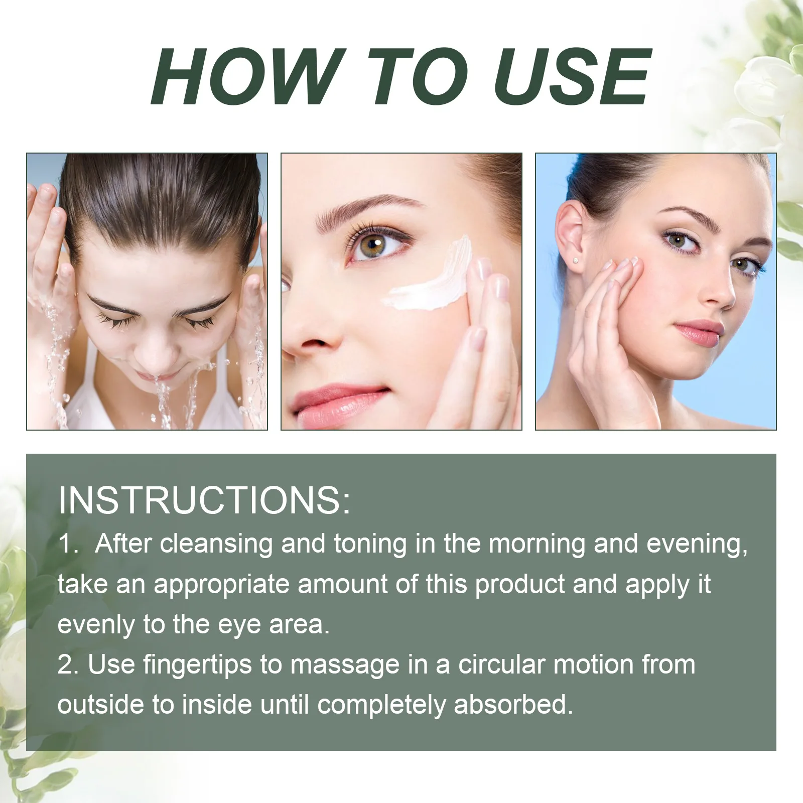 Jasmine Eye Cream Improve Dark Circles Reducing Fine Line Decrease Puffiness Firming Eye Bag Soothing Nourishing Eye Care Creams
