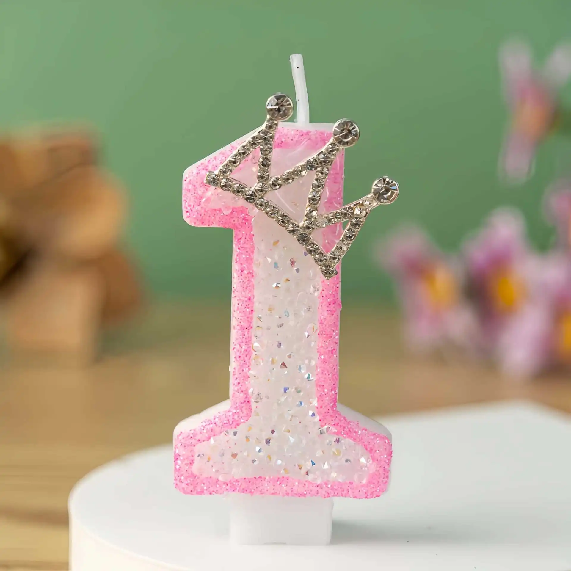 Geburtstagskerze Geburtstag kreative digitale Kerze Krone Prinzessin Kuchen Party Dekoration