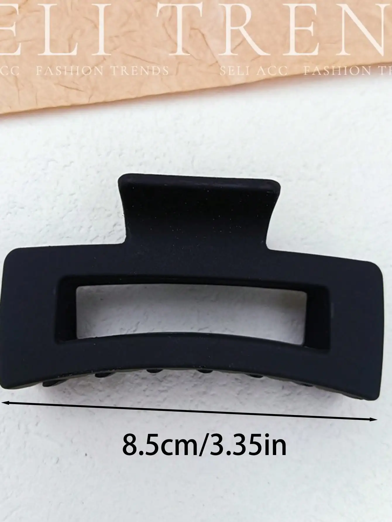 

4pcs Matte Black Square Claw Hair Clips, Elegant Hair Claw Hair Accessories For Women Summer Outfits
