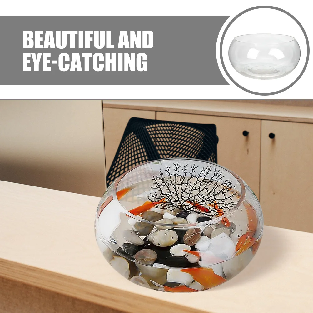 

Glass Bubble Bowl Transparent Fish Bowl for Indoor Decor Desktop Centerpiece Simple Glass Vase for Plants Or Goldfish Terrarium