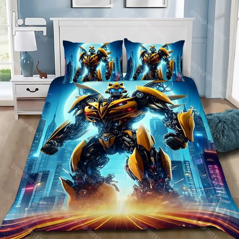 

Комплект постельного белья с рисунком Т-трансформеров для детей и взрослых, подарок робот, пододеяльник, наволочка, одинарный, двойной, большой размер