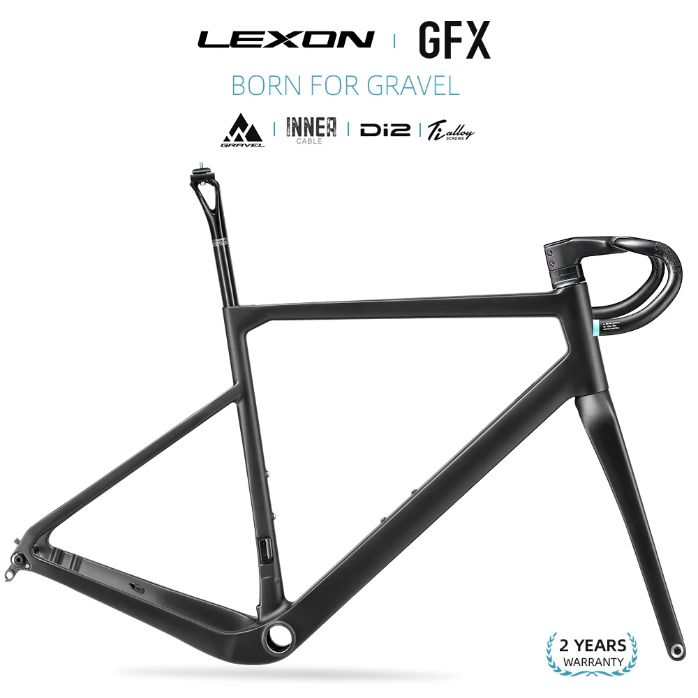 

LEXON GFX FULL Carbon Gravel Bicycle Frame Disk Brake Off-Road Disc Cyclecross Matte Black FOR Bicycle Framework 700C Bike Parts