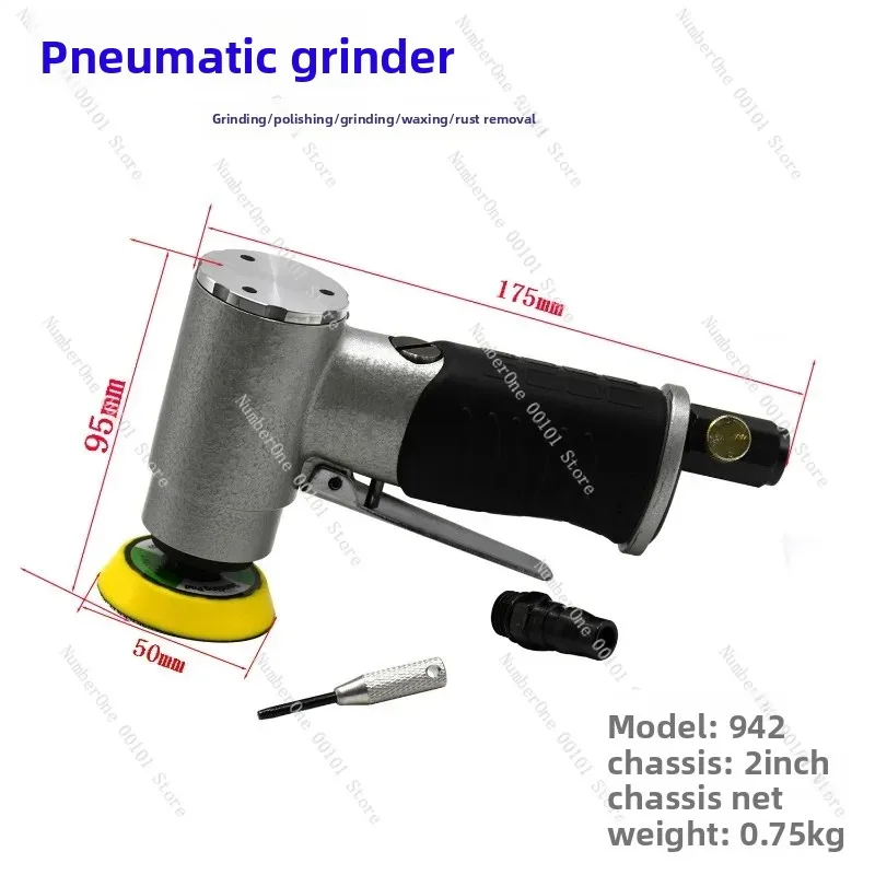 2 3 Inch Pneumatic Grinding Polishing Machine, Eccentric Straight Center Sander for Waxing, Sandpaper Tool