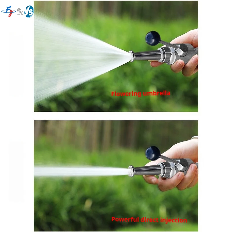 Stainless Steel High Flow High Pressure Spray Gun Nozzle Multifunctional Car Washing Landscaping Farm Irrigation Tool