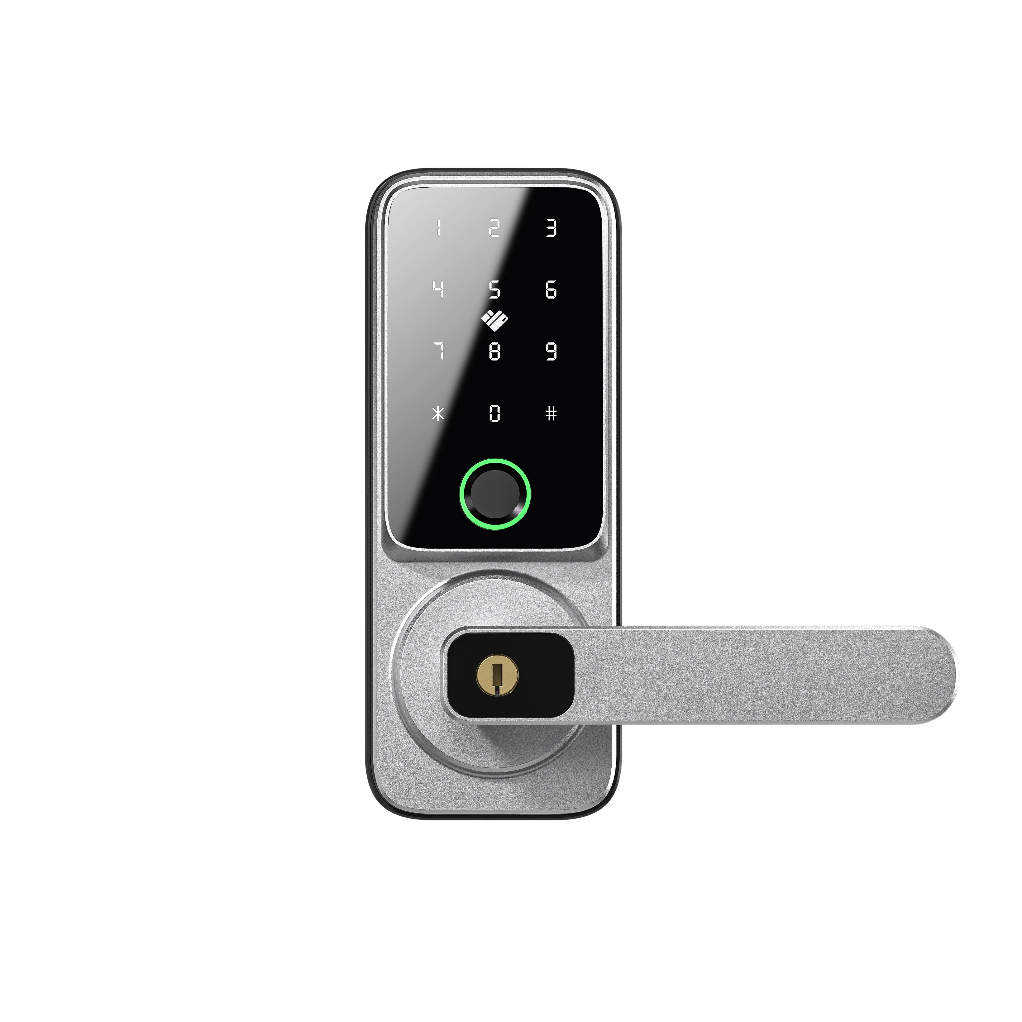 Automatic electric fingerprint and keypad door lock keyless Alexa smart lock tongue with cloud data storage for brass doors