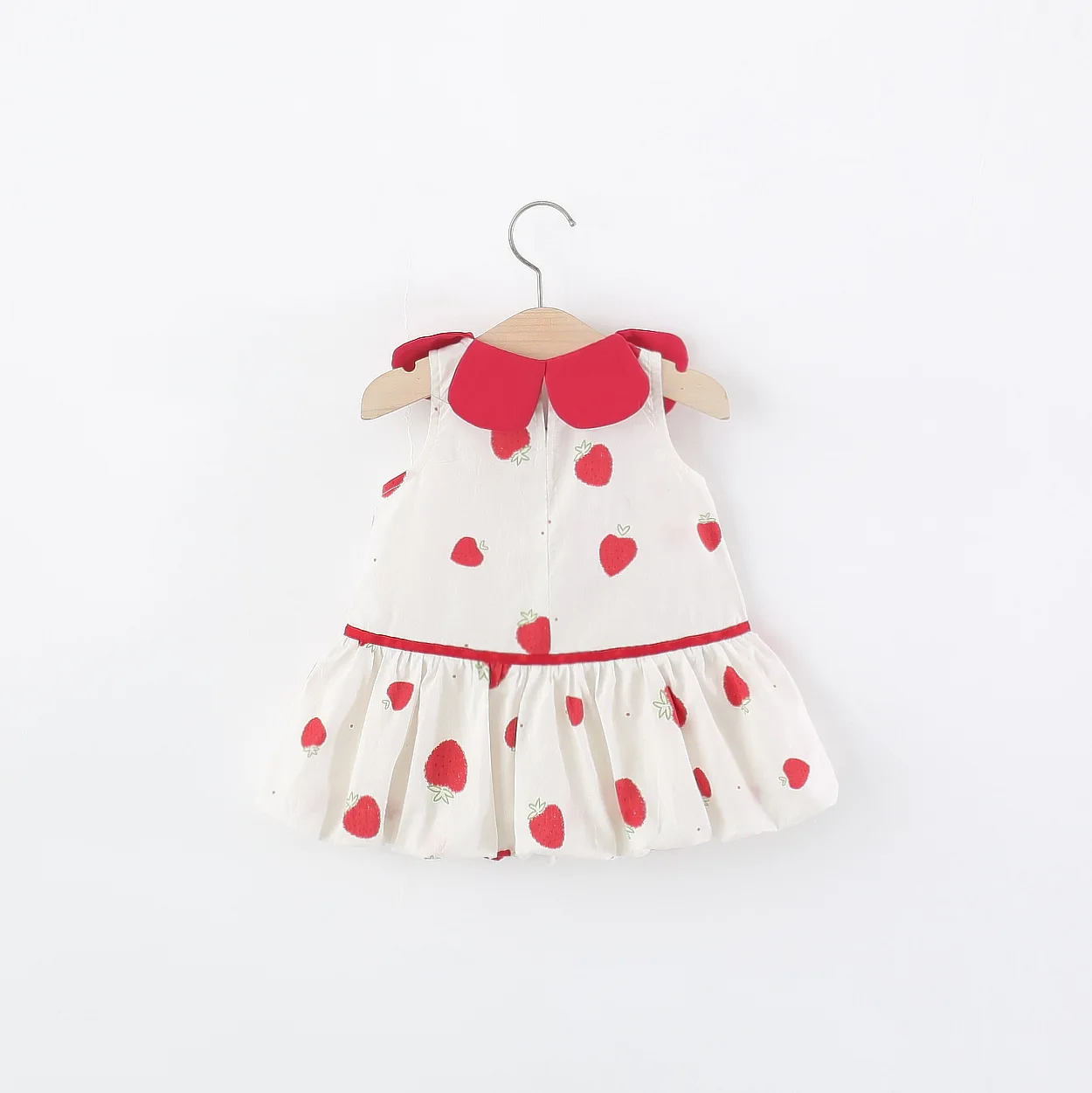 Summer New Red Strawberry Baby Girl Dress Cute Petal Collar Children'S Clothing (6 Months -3 Years Old)