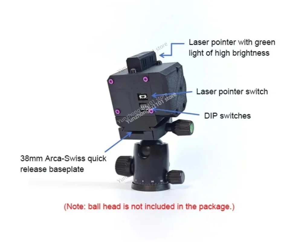 TeSeek Nano Light Adventurer Portable Equatorial Mount PETG‑CF Shell Built‑in Integrated Laser Pointer Astronomical Star Tracker