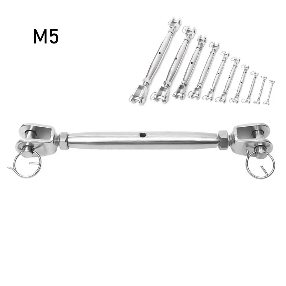 Screw Closed Body Marine Rigging 304 Stainless Steel Length Adjuster Clamp Tensioner Hardware M5-M12 Jaw Turnbuckle Bolt