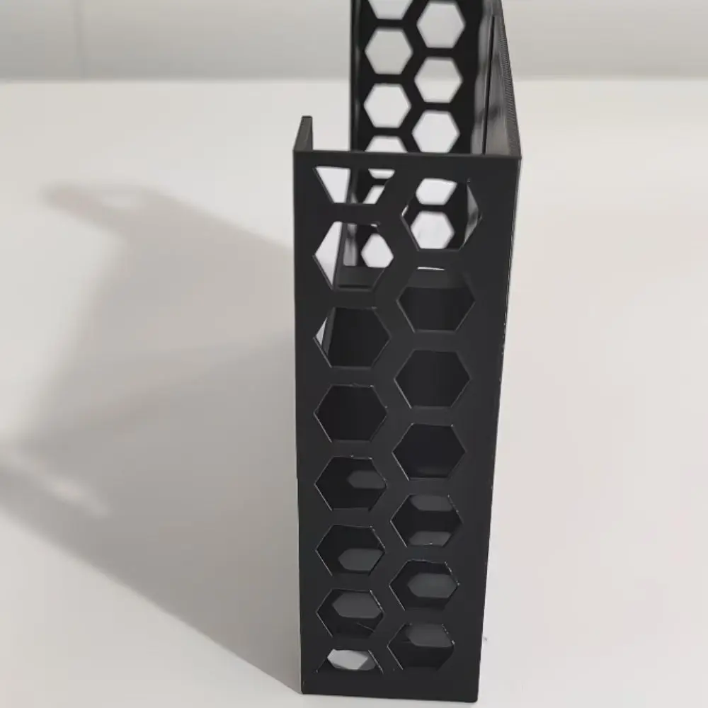 3D Printed Remote Control Storage Box Black Color Honeycomb Design Remote Control Organizer Multi-Slot Multi-Slot Organizer