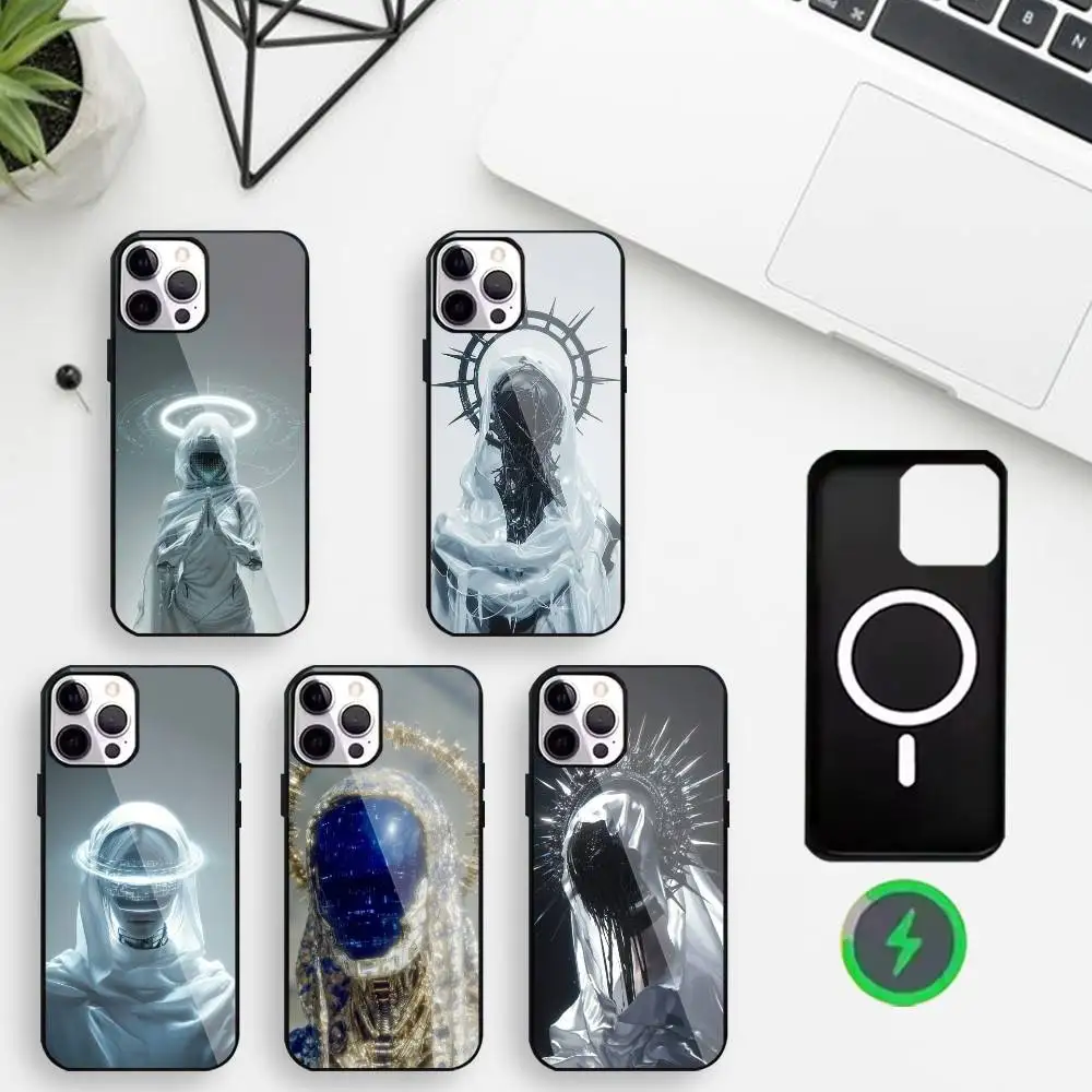 

Future religious aesthetic style Phone Case For iPhone17,16,15,14,13,12,11 Plus,For Magnetic Wireless Charge Cover