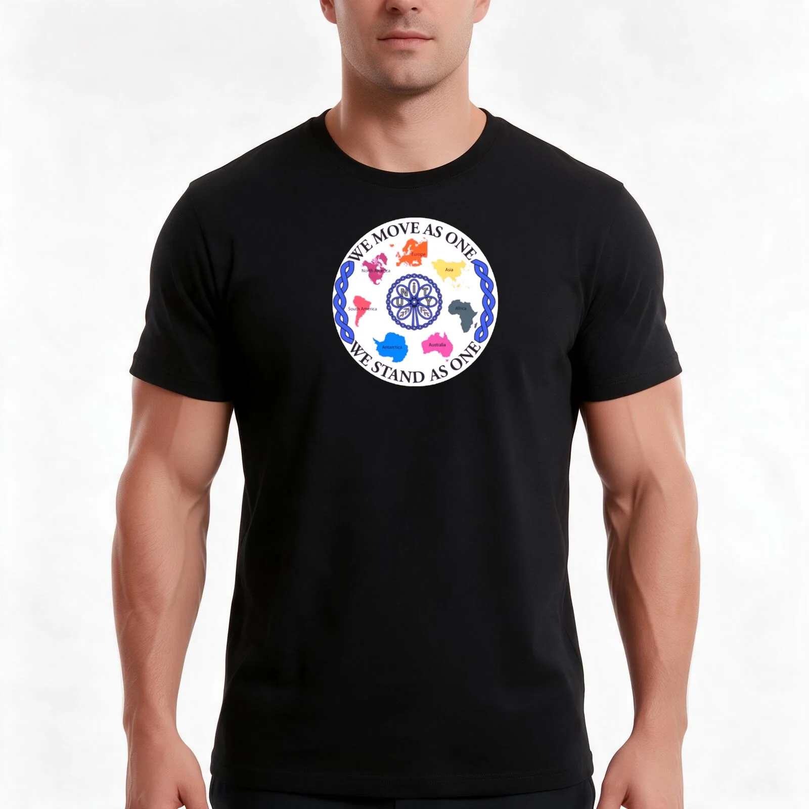 T-shirt Unity, T-shirt d’été décontracté en coton, hauts amples de style streetwear, imprimé graphique vintage, coupe ample, manches courtes, 100 % coton.